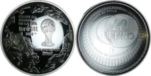 France - Belle Épreuve de 10 euro - Coupe de monde de football brésil 2014