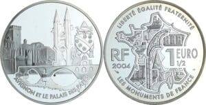 France - Lieux et monuments de France - Belle Épreuve de 1 1/2 euro - Avignon et le Palais de Papes 2004
