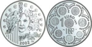 France - Série Europa - Belle Épreuve de 1 1/2 euro - Premier euro 2002