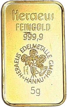 Lingotin de 5 grammes en or pur