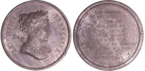France - Guerre de 1870-1871 - Médaille en étain "Investissements et siége de Paris", 1871