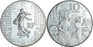 France - Série Semeuse - Belle Épreuve de 10 euro - Ecu de VI livres 2018
