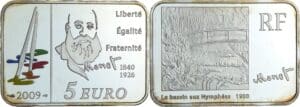 France - Série Des peintres célébres - Belle Épreuve de 5 euro - Claude Monet 2009