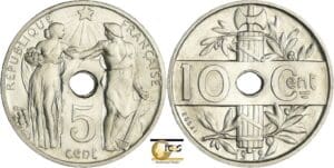 France - Troisième république (1871-1940) - Essai  Hybride 5/10  centimes Varenne 1912