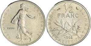 France - Cinquième république (1959- ) - Essai 1/2 franc seumeuse 1965