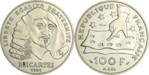 France - Cinquième république (1959- ) - Essai 100 francs René Descartes 1991