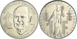 France - Cinquième république (1959- ) - Essai 1 franc Jacques Rueff 1996
