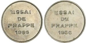 France - Cinquième république (1959- ) - Essai de frappe (1/2 franc Semeuse) 1966