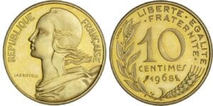 France - Cinquième république (1959- ) - Piéfort 10 centimes Marianne 1968