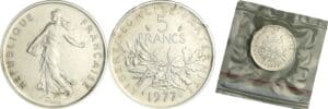 France - Cinquième république (1959- ) - Piéfort 5 francs semeuse 1977