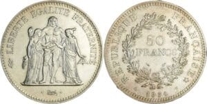 France - Cinquième république (1959- ) - 50 francs Hercule 1974 avec l'avers de la 20 francs