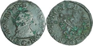France - Dombes - François II de Montpensier - Double tournois 1585 (Trévoux)