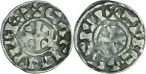 France - Champagne - Eudes II - Denier immobilisé