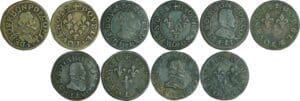 France - Champagne - Château-Renaud - François de Bourbon - Lot de 5 double tournois
