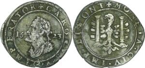 France - Franche-Comté - Charles Quint - 1/4 de teston 1623 (Besançon)