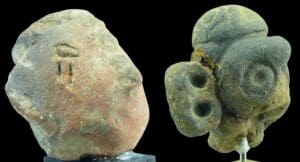 Précolombien - Lot de 2 têtes en terre cuite - 200 / 500 ap. J.-C.