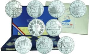 France - Coffret coupe du monde de football 1998 (8 monnaies en argent)