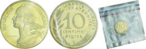 France - Cinquième république (1959- ) - Piéfort 10 centimes Marianne 1973