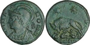 Constantin 1er - Nummus (330-333, Constantinople) - Louve