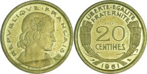France - Cinquième république (1959- ) - Essai concours Cochet de la 20 centimes 1961
