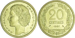 France - Cinquième république (1959- ) - Essai concours Robert de la 20 centimes 1961 essai