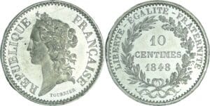 France - Deuxième république (1848-1852) - 10 centimes concours de Tournier 1848