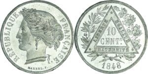 France - Deuxième république (1848-1852) - 10 centimes concours de Marrel 1848