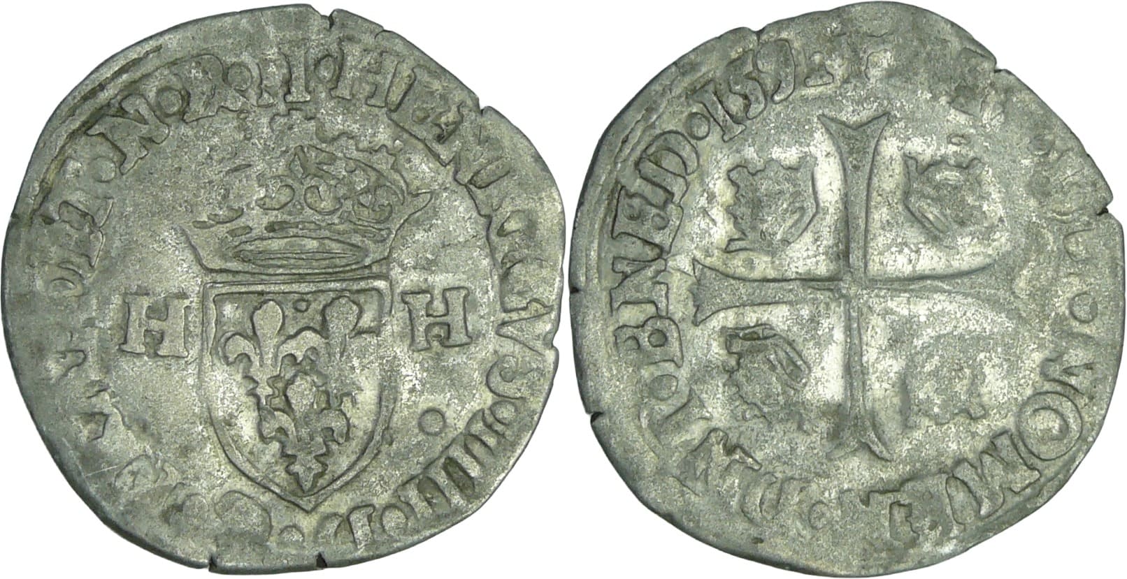 France - Henri IV (1589-1610) - Douzain - 1er type - 1591 I (Limoges) hybride inédit France - Henri IV (1589-1610) - Douzain - 1er type - 1591 I (Limoges) hybride inédit