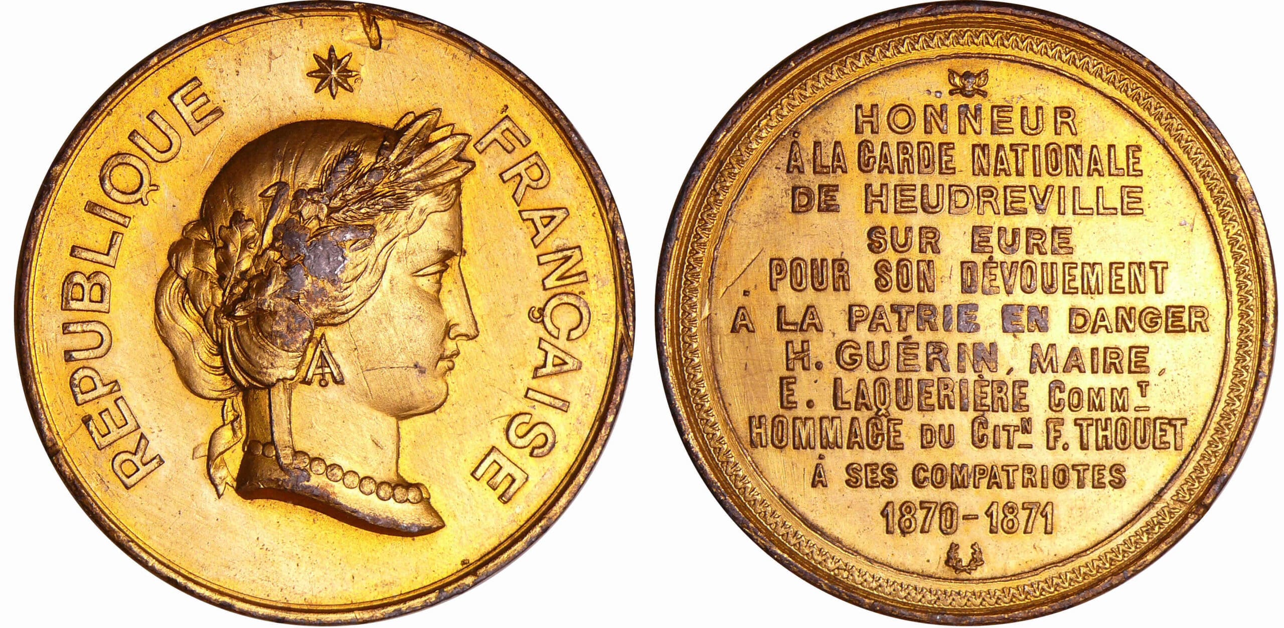 France - Guerre de 1870-1871 - Médaille en étain "La guerre dans les départements", 1870 France - Guerre de 1870-1871 - Médaille en étain "La guerre dans les départements", 1870