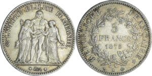 France - Troisième république (1871-1940) - 5 francs Hercule 1875 K (Bordeaux)