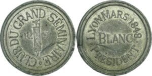 France - Médaille politique - Club du grand séminaire, Lyon mars 1848
