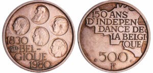 Belgique - 150 ans d'indépendance de la Belgique 1980