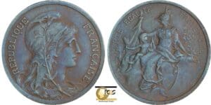 France - Troisième république (1871-1940) - Essai (5 centimes) sans valeur, tranche ESSAI 2, sans date (1897)