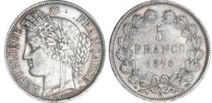 5 francs Cérès sans légende - 1870 A (Paris)