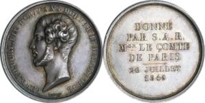 France - Ferdinand-Philippe d'Orléans (1810-1842) - Médaille, Inauguration de la statue équestre du Duc - 29 juillet 1845, Paris