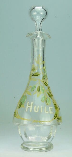 Huilier Legras en verre moulé - Olives