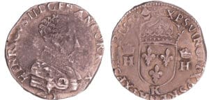 Henri II (1547-1559) - Teston à la tête nue - 3ème type - 1559 K (Bordeaux)