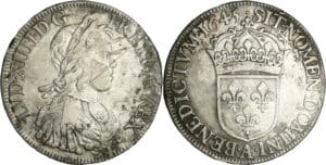 France - Louis XIV (1643-1715) - Ecu à la mèche courte - 1645 A (Paris)