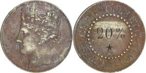 France - Troisième république (1871-1940) - Essai d'alliage, au module de 2 francs (1880-1887)