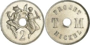 France - Troisième république (1871-1940) - 2 centimes - Essai monétaire en nickel (1889)