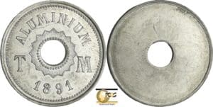 France - Troisième république (1871-1940) - Essai monétaire en aluminium uniface 1891