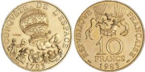 France - Cinquième république (1959- ) - Essai 10 francs Conquête de l'Espace 1983