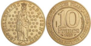 France - Cinquième république (1959- ) - Essai 10 francs Hugues Capet 1987