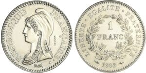 France - Cinquième république (1959- ) - Essai 1 franc République 1992