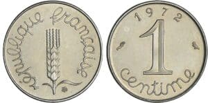 France - Cinquième république (1959- ) - Piéfort 1 centime Epi 1972