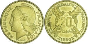 France - Quatrième république (1947-1959) - Essai concours Turin de la 20 francs 1950