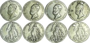 Bolivie / Bolivia - 4 Soles 1850. Medalla Monetaria. Belzu Presidente Constitucional (4 monnaies)