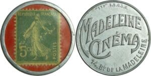 France - Timbre monnaie 5 ctes "Madeleine cinéma"