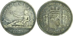 Espagne - 5 pestas 1870