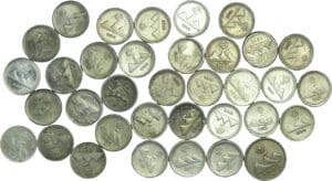 Guatemala - Lot de 35 monnaies 1/4 Real UNC